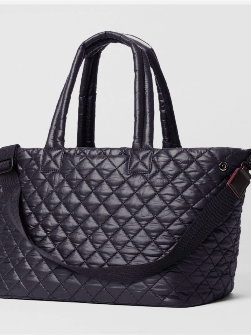MZ WALLACE Medium Metro City Tote Quilted Crossbody Satchel - Black - Picture 2 of 10